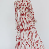 Oasis Moon Frill Trim Maxi Dress Printed Ruby