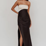 Kamillia Strapless Split Maxi Dress Black