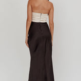 Kamillia Strapless Split Maxi Dress Black