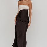 Kamillia Strapless Split Maxi Dress Black