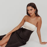 Kamillia Strapless Split Maxi Dress Black