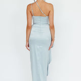 Kamillia One-Shoulder Split Midi Dress Pistachio