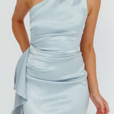 Kamillia One-Shoulder Split Midi Dress Pistachio