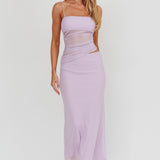 Lorely Gathered Bodice Maxi Dress Lilac