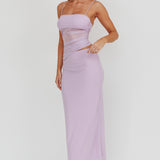 Lorely Gathered Bodice Maxi Dress Lilac