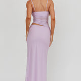 Lorely Gathered Bodice Maxi Dress Lilac