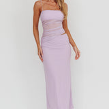 Lorely Gathered Bodice Maxi Dress Lilac
