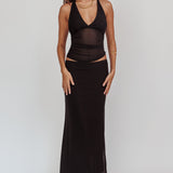 Lorely Mesh Maxi Skirt Black