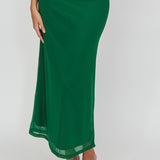 Lorely Mesh Maxi Skirt Forest Green