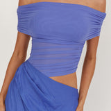 Lorely Off-Shoulder Midi Dress Ocean