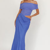 Lorely Off-Shoulder Midi Dress Ocean