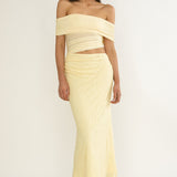 Lorely Off-Shoulder Lace Maxi Dress Butter