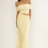 Lorely Off-Shoulder Lace Maxi Dress Butter