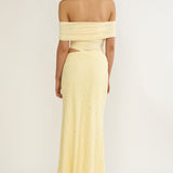 Lorely Off-Shoulder Lace Maxi Dress Butter