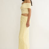 Lorely Off-Shoulder Lace Maxi Dress Butter