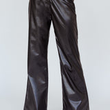 Coussin Faux Leather Pants Black