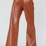 Coussin Faux Leather Pants Terracotta