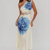 Mahli One-Shoulder Cut-Out Maxi Dress Ivory