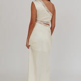 Mahli One-Shoulder Cut-Out Maxi Dress Ivory