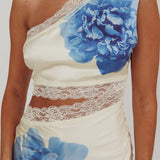 Mahli One-Shoulder Cut-Out Maxi Dress Ivory