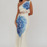 Mahli One-Shoulder Cut-Out Maxi Dress Ivory