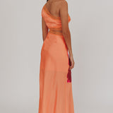 Mahli One-Shoulder Cut-Out Maxi Dress Orange