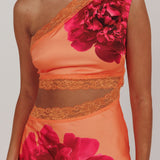 Mahli One-Shoulder Cut-Out Maxi Dress Orange