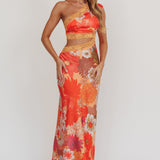 Mahli One-Shoulder Cut-Out Maxi Dress Floral
