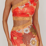 Mahli One-Shoulder Cut-Out Maxi Dress Floral
