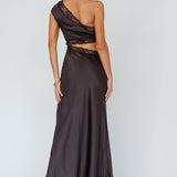 Mahli One-Shoulder Maxi Dress Black