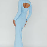 Rossana Knit Maxi Skirt Blue