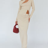 Rossana Knit Maxi Skirt Butter
