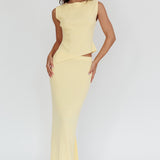 Rossana Ribbed Maxi Skirt Butter