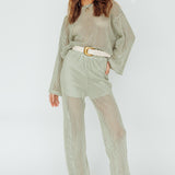 Mahina Long Net Pants Sage