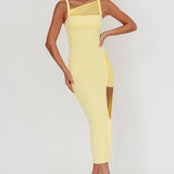Zenya Split Ruched Maxi Dress Butter