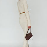 Lauryn Stretch Maxi Skirt Beige