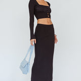 Lauryn Stretch Maxi Skirt Black