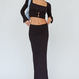 Lauryn Stretch Maxi Skirt Black