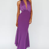 Vision Halterneck Midi Dress Violet
