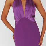 Vision Halterneck Midi Dress Violet