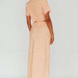 Roman Midi Skirt Textured Melon