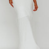 Roman Midi Skirt Textured White