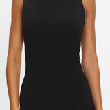 Yindi Backless Boat Neck Maxi Dress Black
