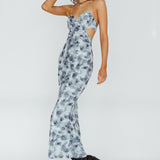 Alivia Tied Back Maxi Dress Floral Black