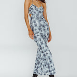 Alivia Tied Back Maxi Dress Floral Black