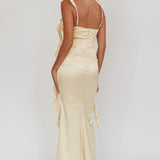 Blushing Ruffle Trim Midi Dress Butter