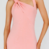 Karyl Shoulder Sash Midi Dress Apricot
