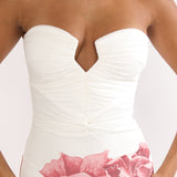 Lahita Strapless Midi Dress Hibiscus Fuchsia