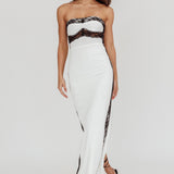 Tenika Strapless Bodycon Maxi Dress White