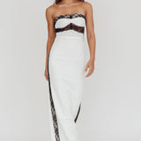 Tenika Strapless Bodycon Maxi Dress White